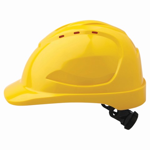 PRO HARD HAT VENTED RATCHET HARNESS - V9 YELLOW 